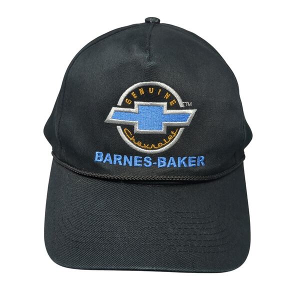 Genuine Chevrolet Barnes-Baker Snapback 5 Panel Cap Black One Size Adjustable - Picture 1 of 9